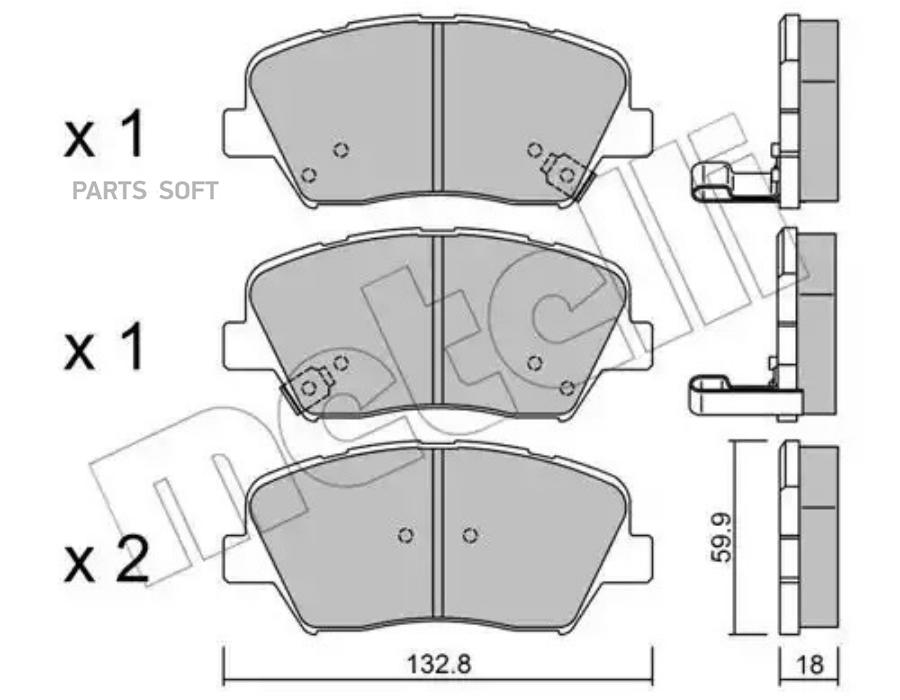

Тормозные колодки METELLI 2210260
