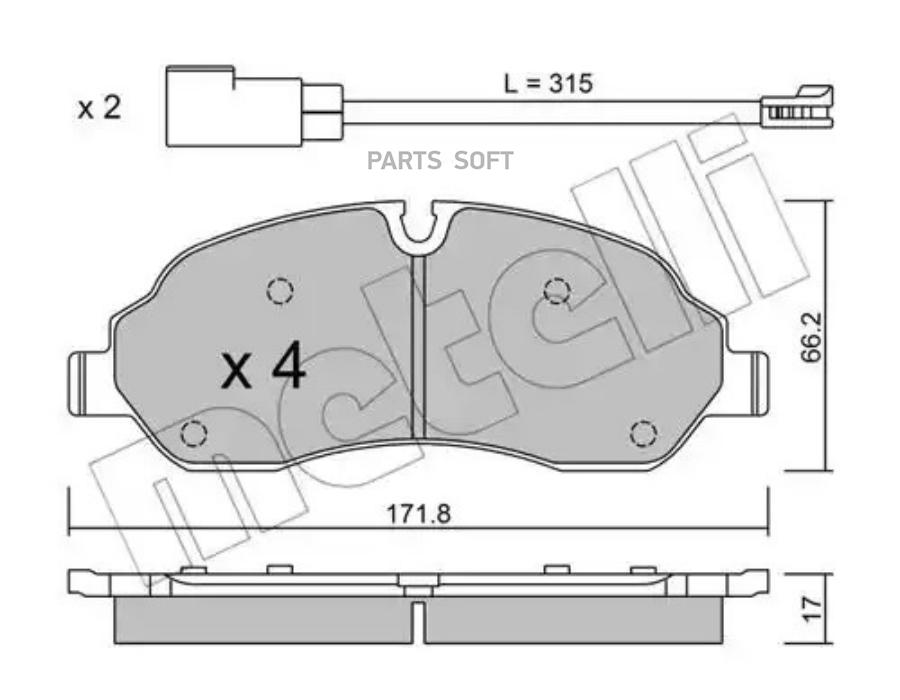 

Тормозные колодки METELLI 2210320