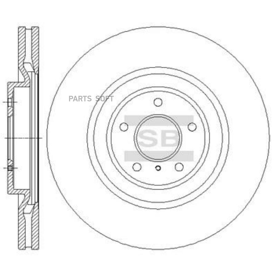 Диск тормозной, передний SANGSIN BRAKE SD4228