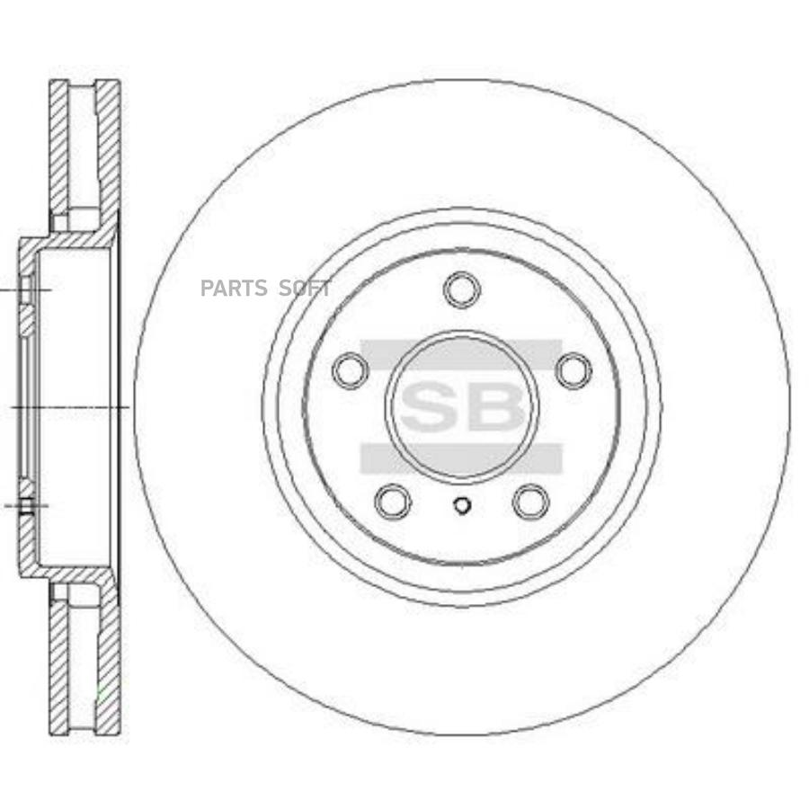 Диск тормозной, передний SANGSIN BRAKE SD4247