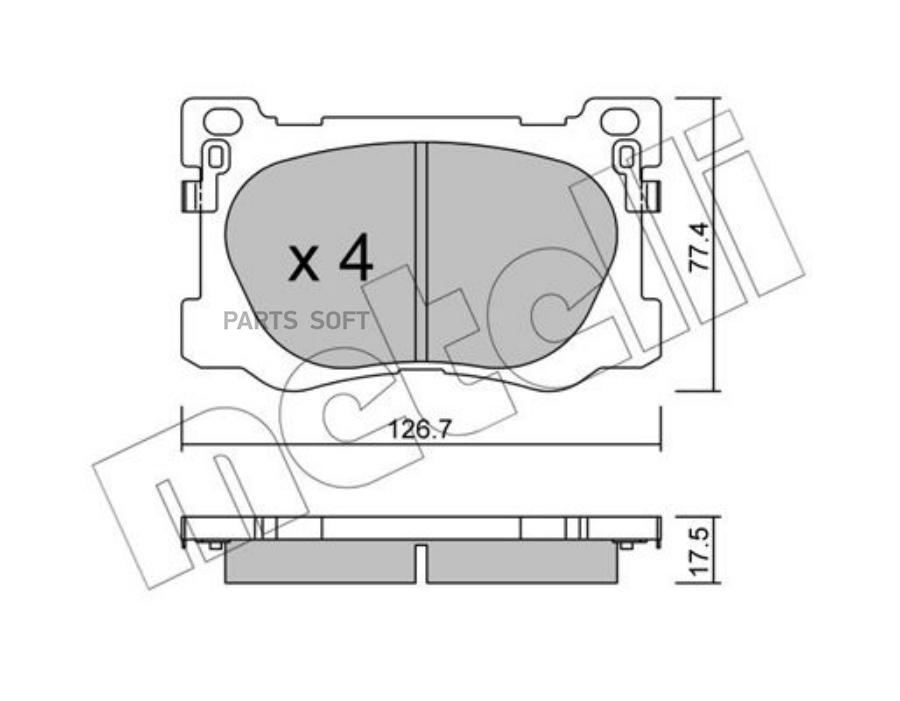 

Тормозные колодки METELLI 2210930