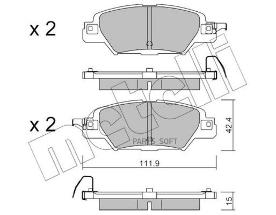 

Тормозные колодки METELLI 2211580