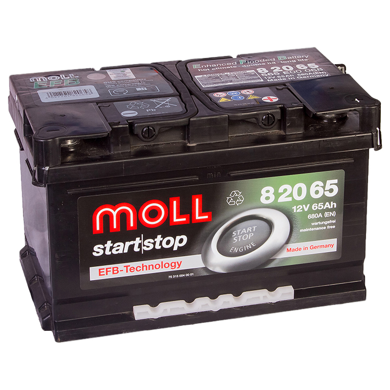 фото Аккумулятор moll efb 65r start-stop 680a 278x175x175