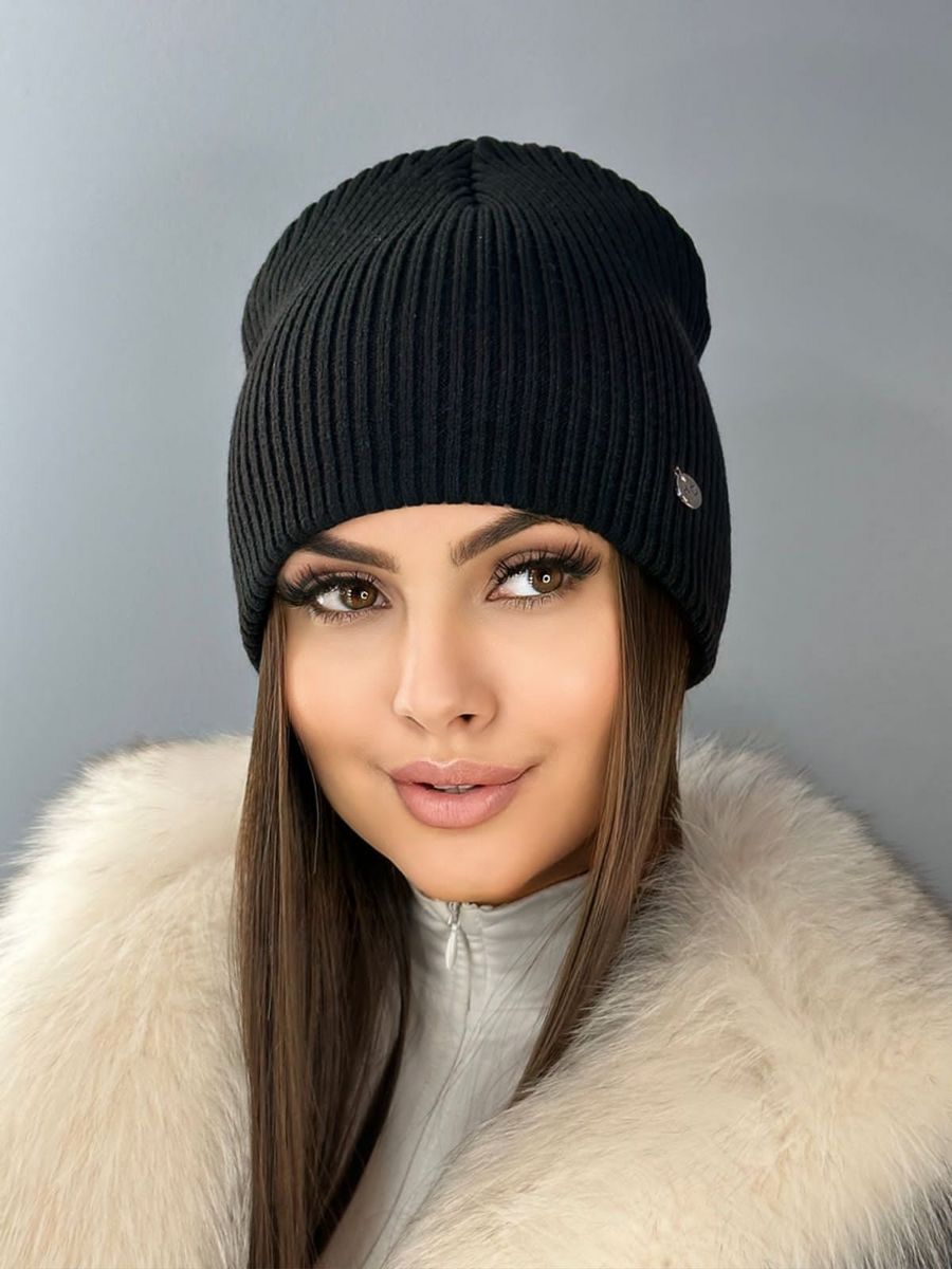 Шапка женская Louren Wilton Ш-2023-1 черная one size