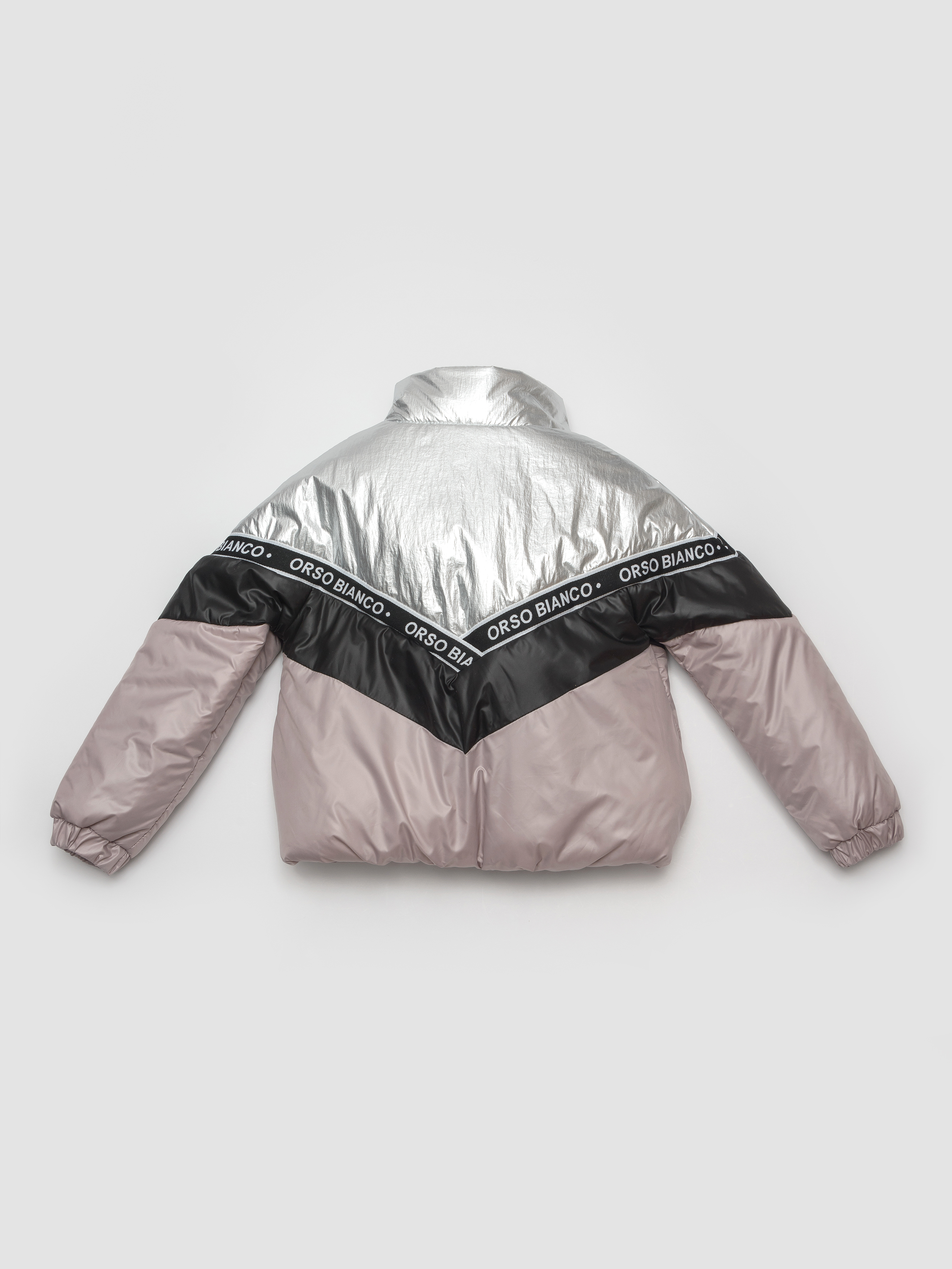 Куртка детская Orso Bianco Пинко, серебро, лиловый, 152