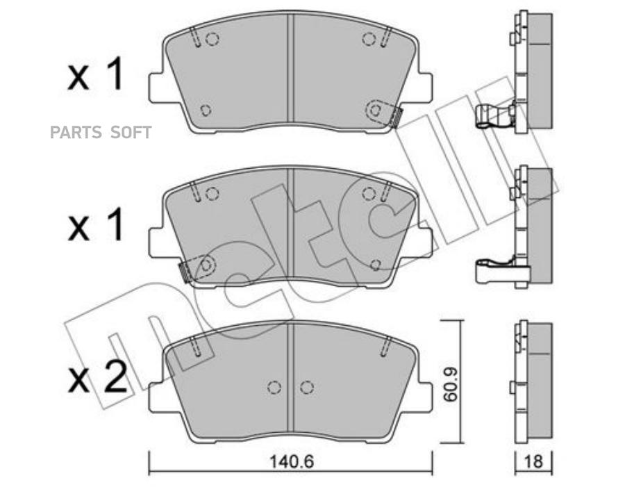 

Тормозные колодки METELLI 2211690