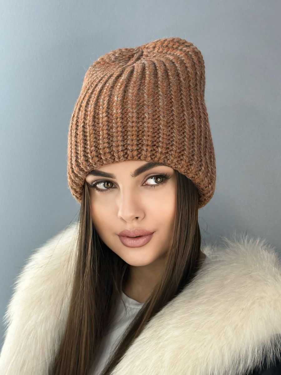Шапка женская Louren Wilton Ш-2023-2 кирпичная one size