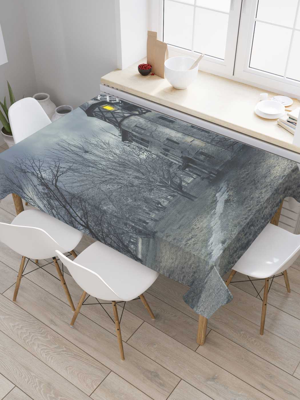 

Скатерть прямоугольная JoyArty "Загадочный дворец" из оксфорда, 120x145 см, Серый, Загадочный дворец