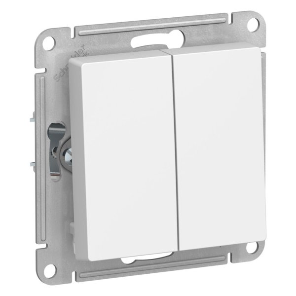 Выключатель Systeme (Schneider) Electric Atlas Design, ATN001351, лотос, 2-клавишный ferplast atlas 10 trendy v 1 переноска для животных