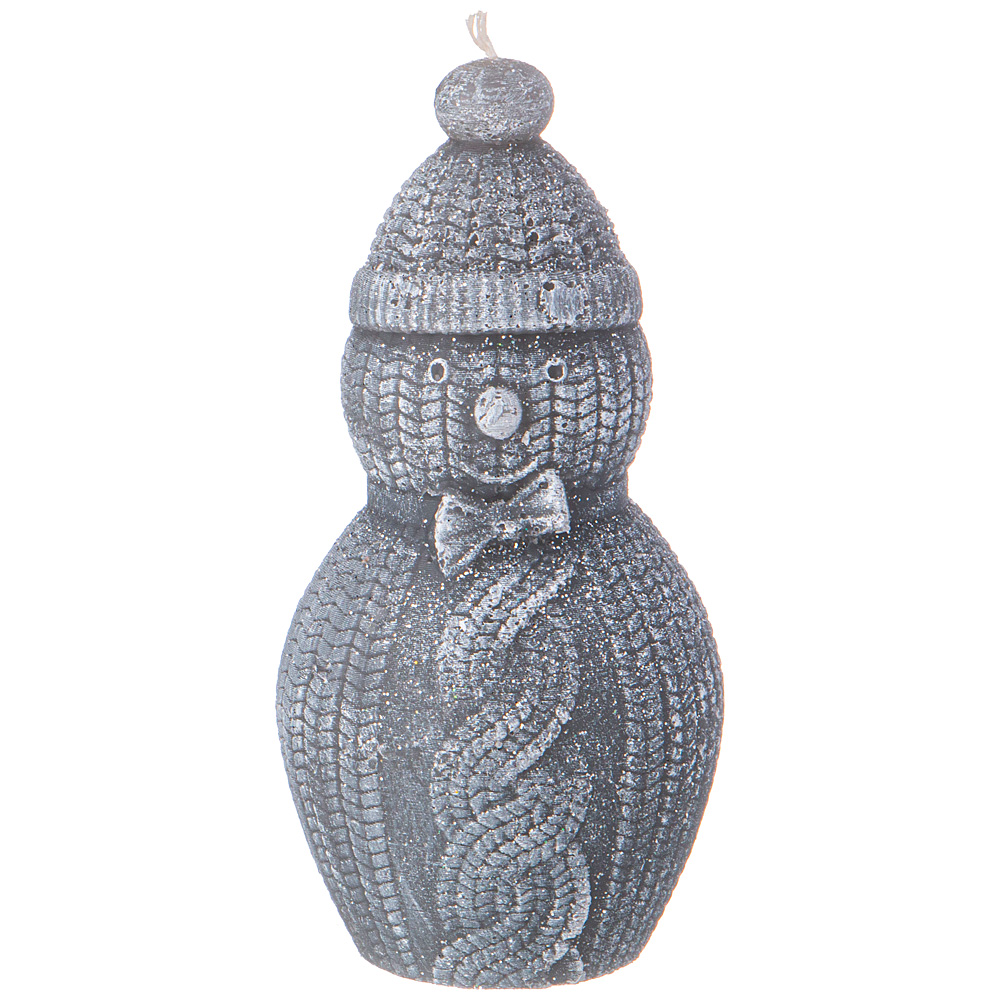 

Свеча Bronco Снеговик 9х5,5 см, серая