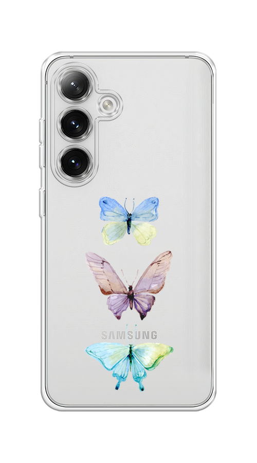 

Чехол на Samsung Galaxy S24 "Акварельные бабочки", Бирюзовый;розовый, 2109050-1