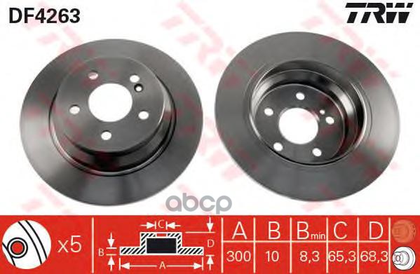 

Диск тормозной задний MERCEDES W211, W212 DF4263