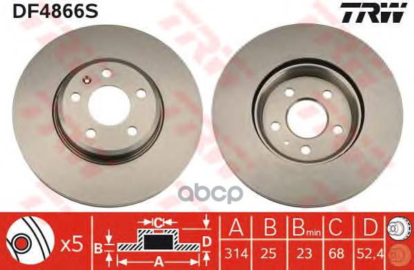 

Диск торм.пер.AUDI A4, A5 1.8-3.2FSI 07=>
