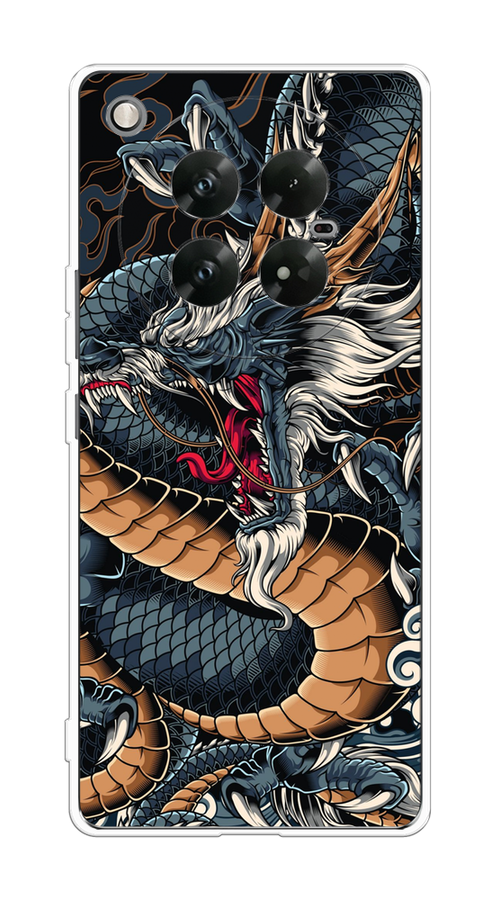 

Чехол на Infinix Zero 40 5G "Japanese Dragon", Коричневый;черный;синий, 3106650-1