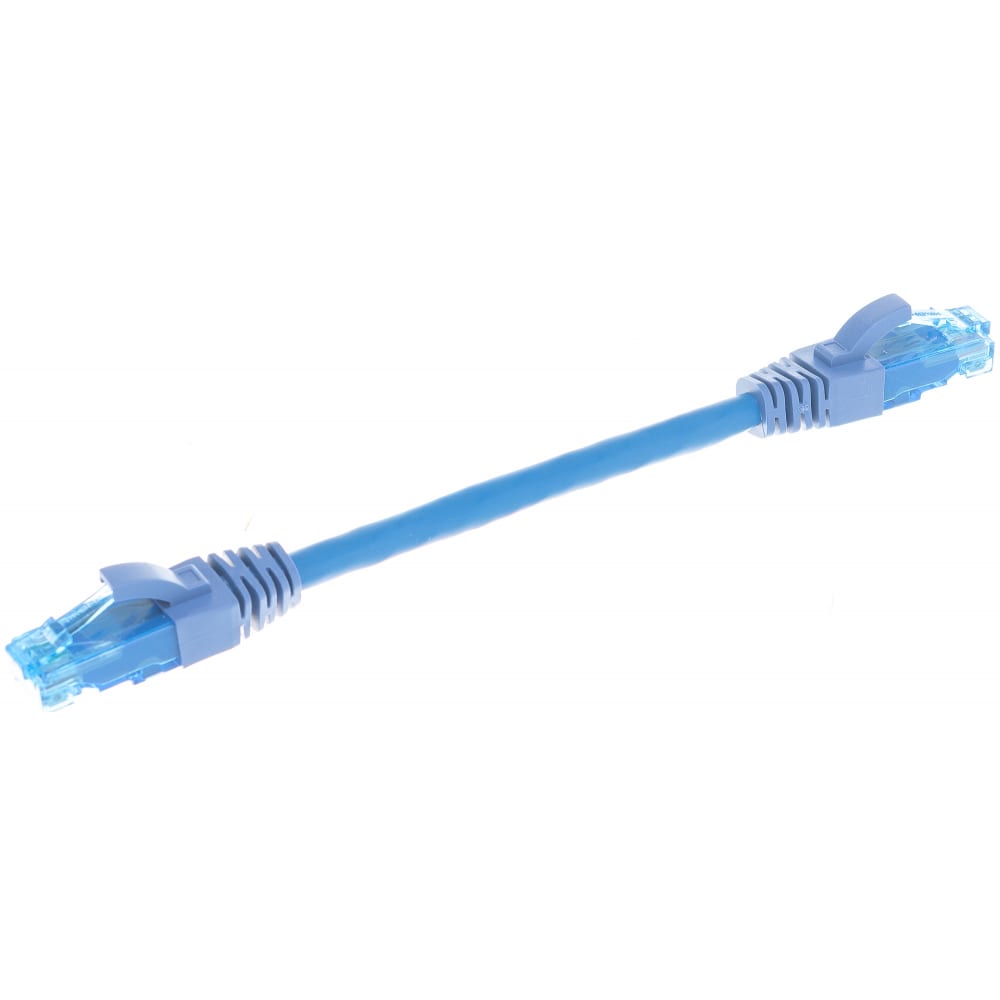 

NIKOMAX Шнур U/UTP 4 пары, Кат.6, 7х0,205мм, синий, 0,15м NMC-PC4UE55B-001-C-BL