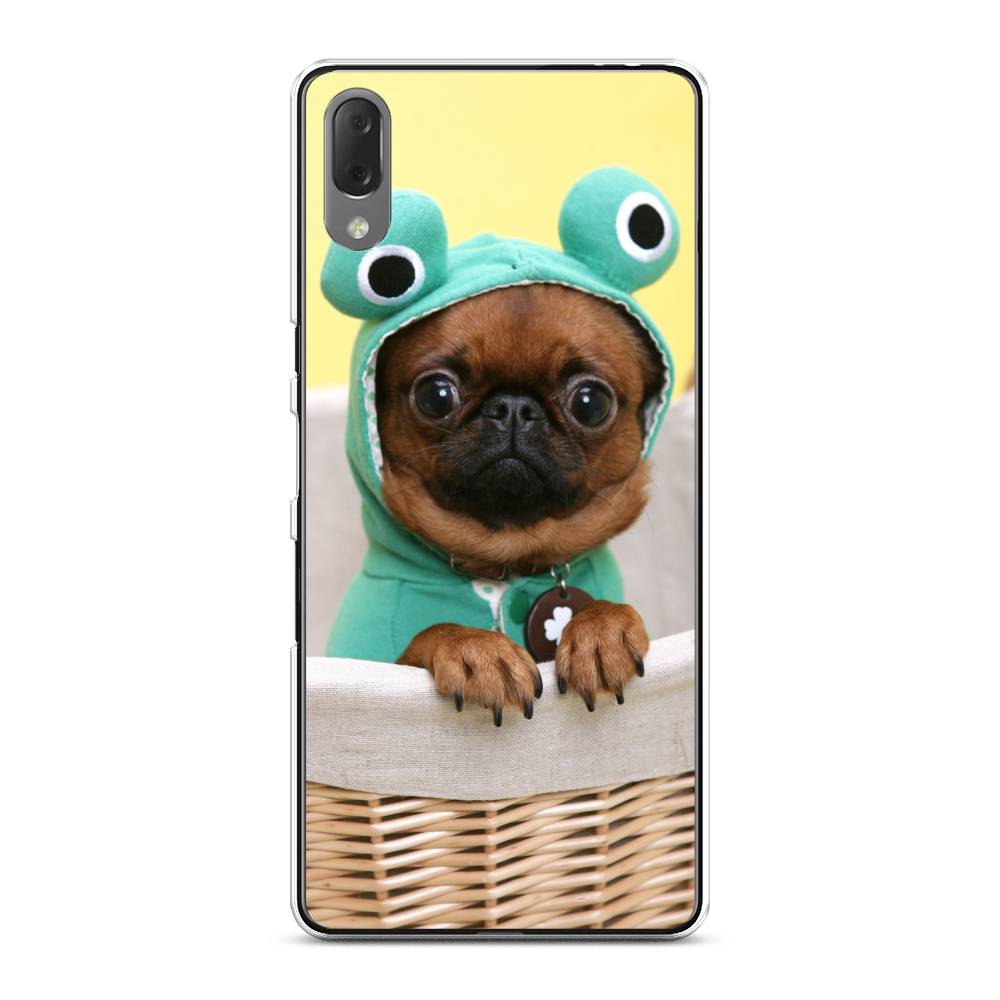 

Чехол на Sony Xperia L3 "Собачка в шапке лягушки", Коричневый;желтый;голубой, 54450-1