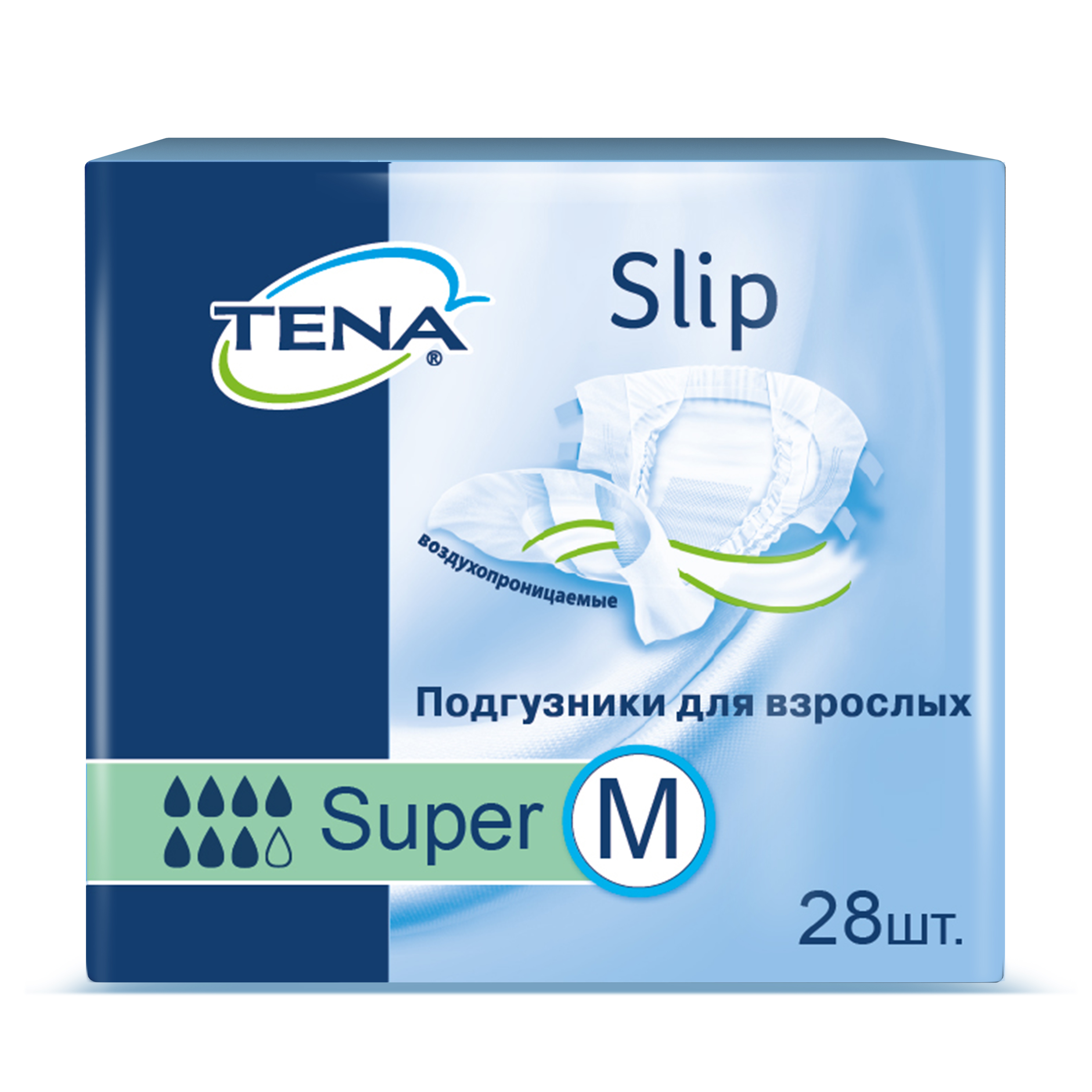 Купить Подгузники для взрослых Tena Slip Super M дышащие 28 шт.