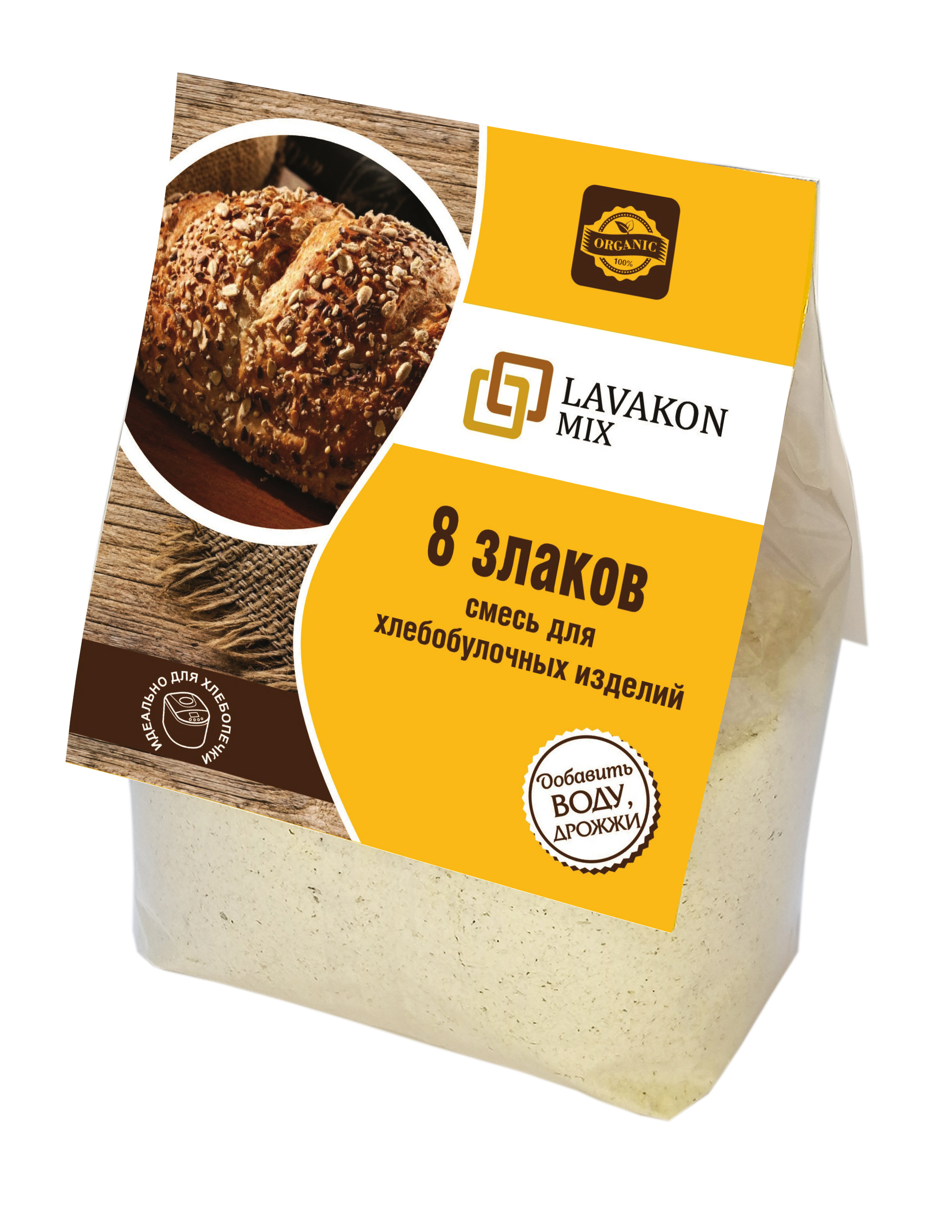 

Смесь для выпечки LAVAKONMIX Хлеб 8 злаков