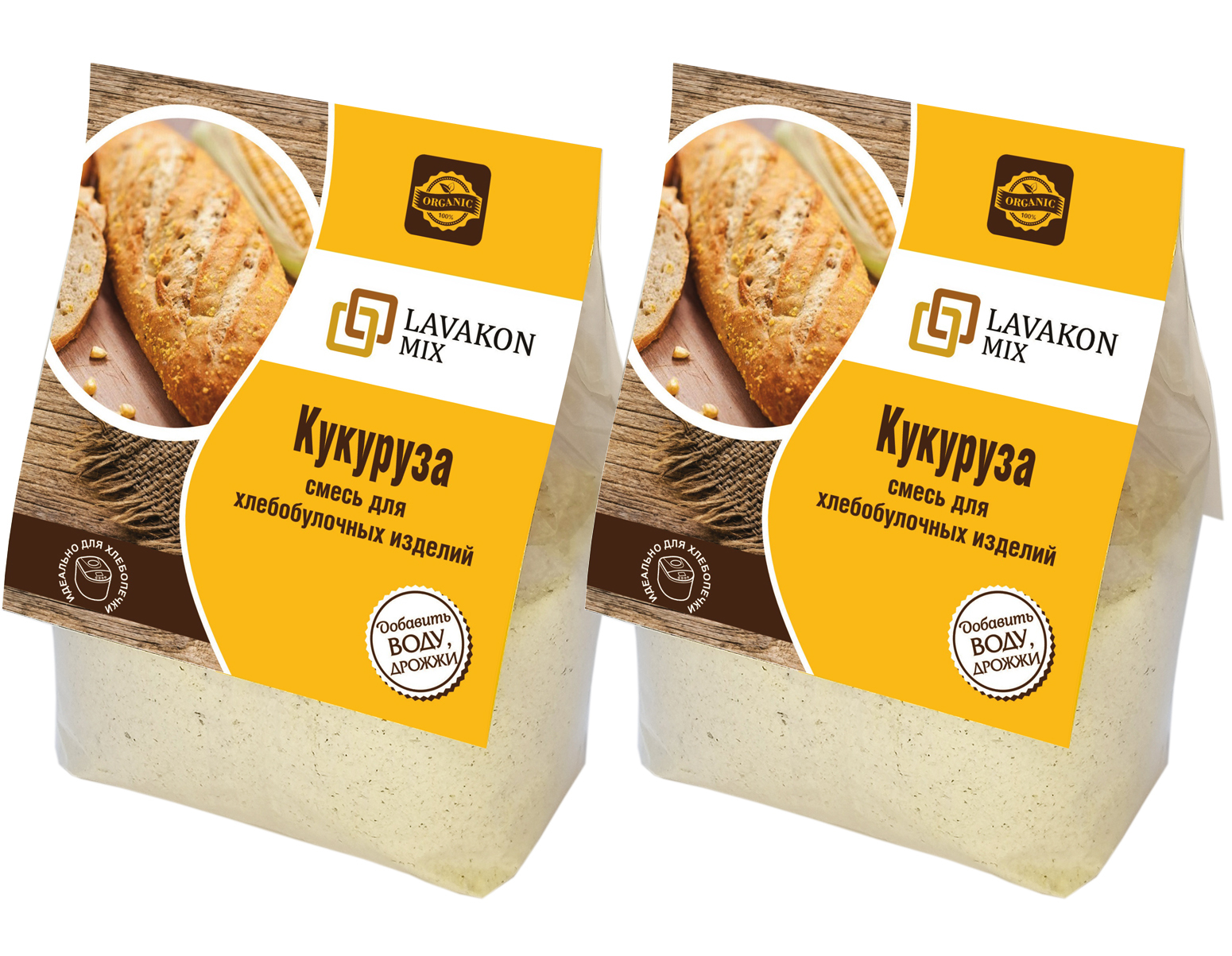 

Смесь для выпечки LAVAKONMIX Хлеб Кукузурный, 2 шт по 450 г