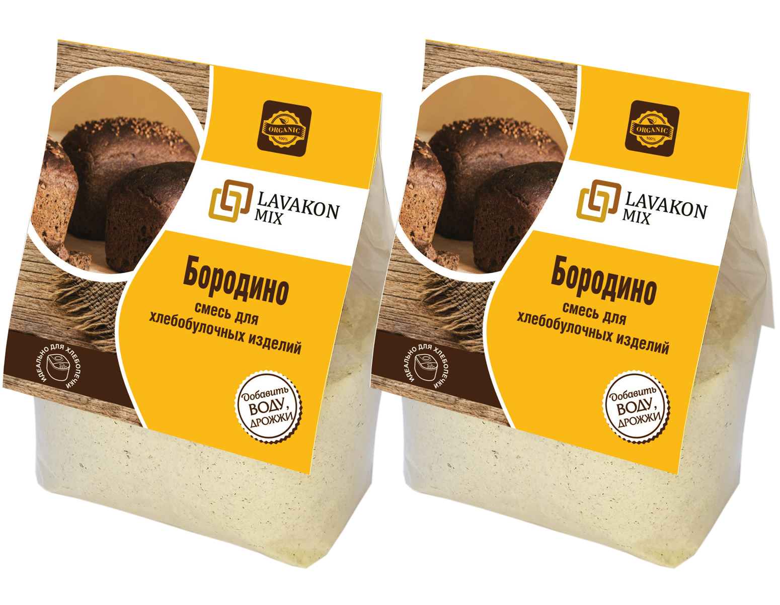 

Смесь для выпечки LAVAKONMIX Хлеб Бородино, 2 шт по 450 г
