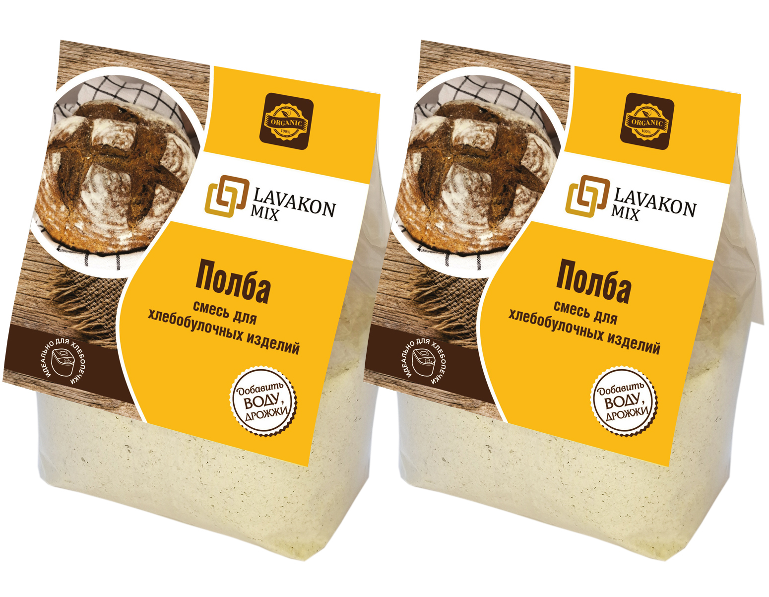 

Смесь для выпечки LAVAKONMIX Хлеб Полбяной, 2 шт по 450 г