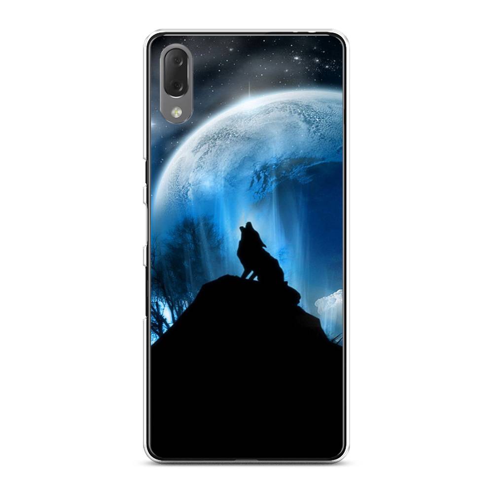 

Чехол на Sony Xperia L3 "Волк 2", Синий;черный;белый, 54450-1