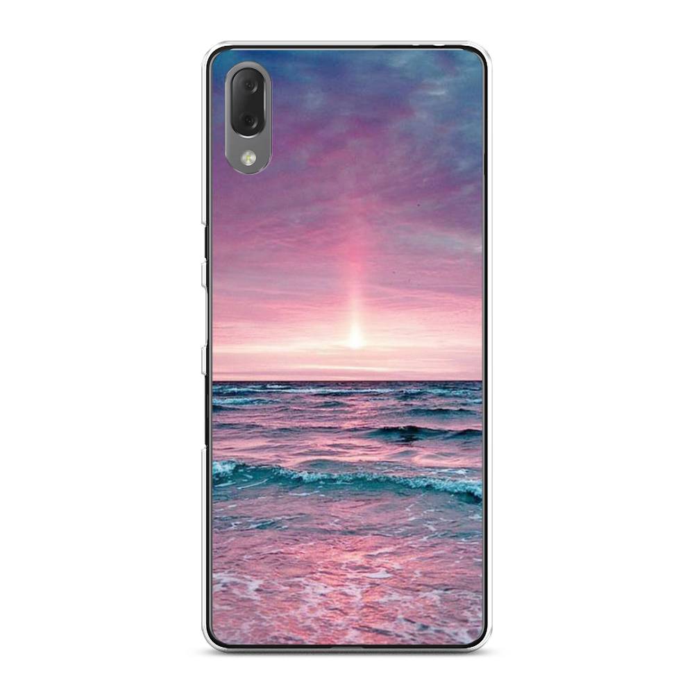 

Чехол на Sony Xperia L3 "Восход 3", Розовый;голубой, 54450-2