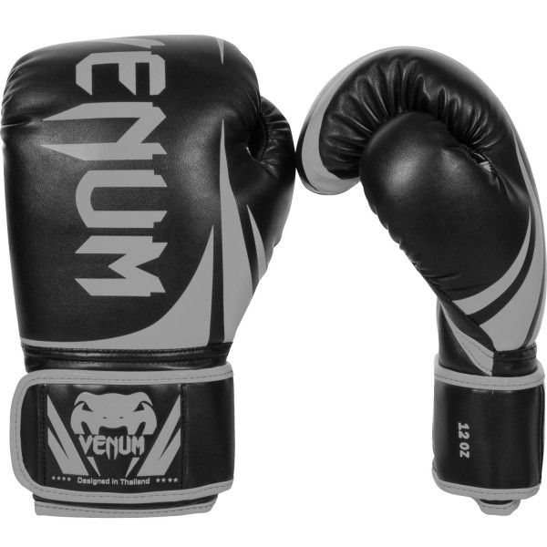 фото Боксерские перчатки venum challenger 2.0 черные/серые 14 унций