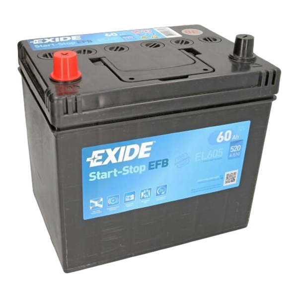 фото Аккумулятор exide start-stop efb 60l el605 520a 232х175х225