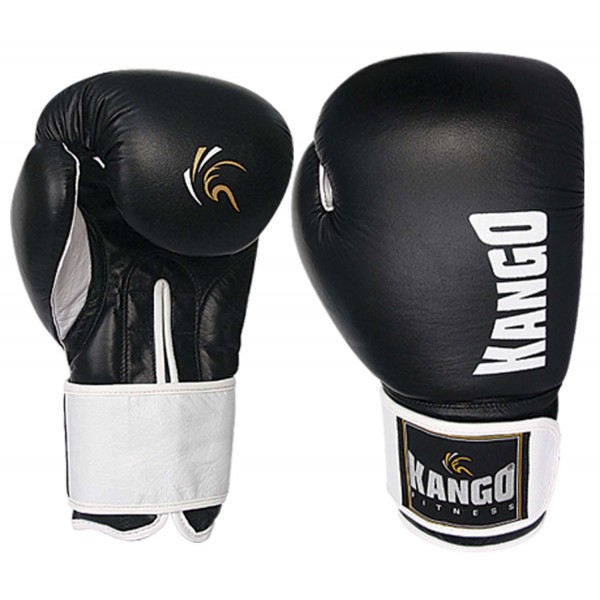 фото Боксерские перчатки kango bmk-003 черные, 12 унций