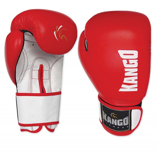 фото Боксерские перчатки kango bmk-004 красные/белые 12 унций