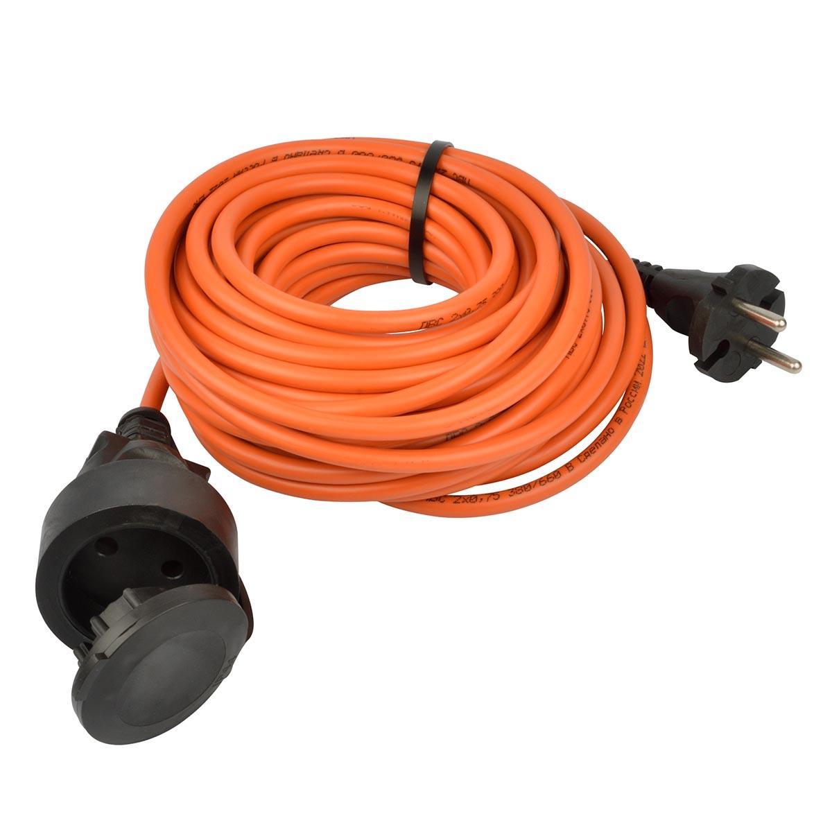 фото Сетевой фильтр и удлинитель uniel ug /uck-1n/2x0,75/20m/o ip44 orange