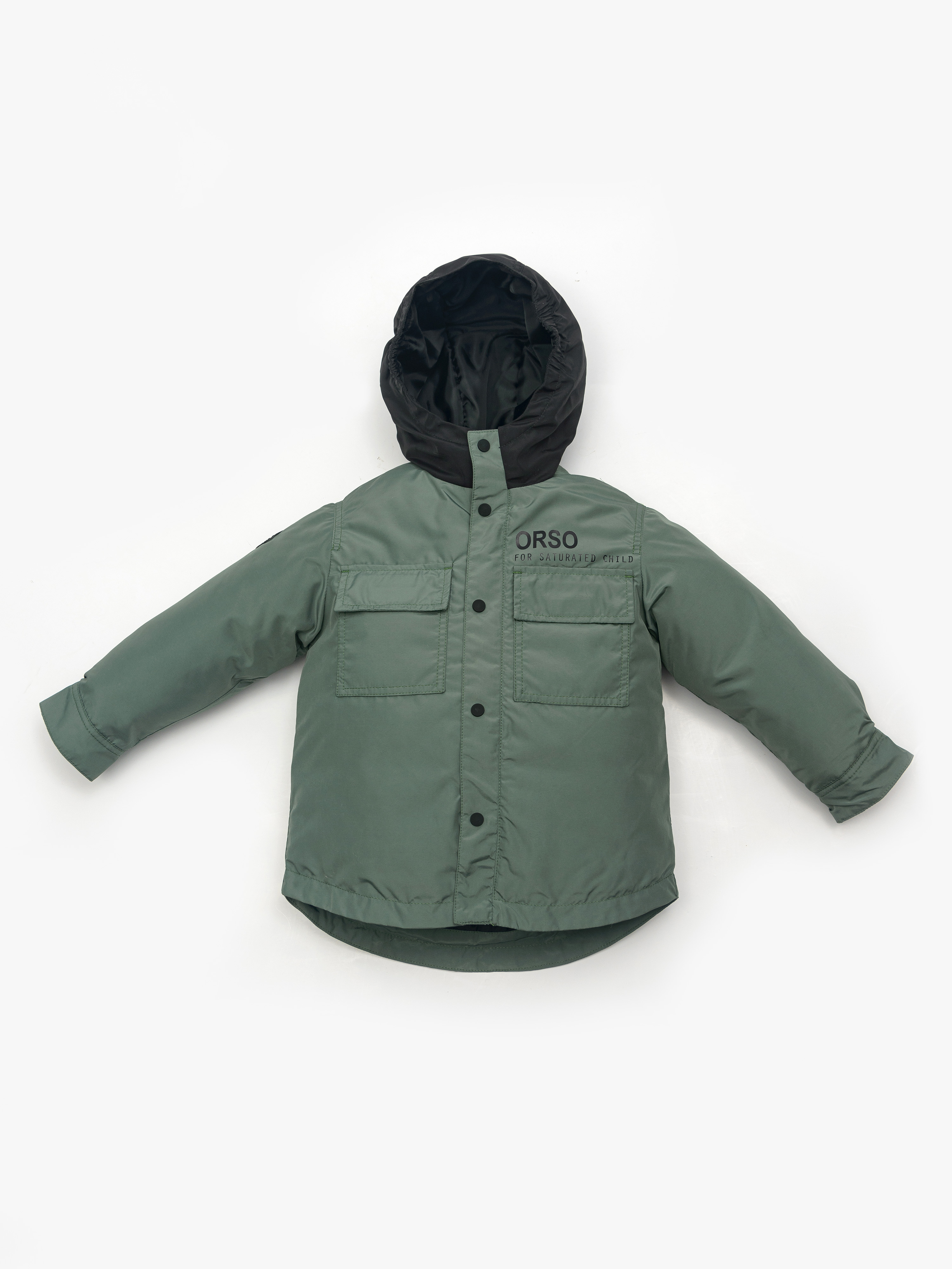 

Куртка детская Orso Bianco Деним, хаки,черный, 146, Деним