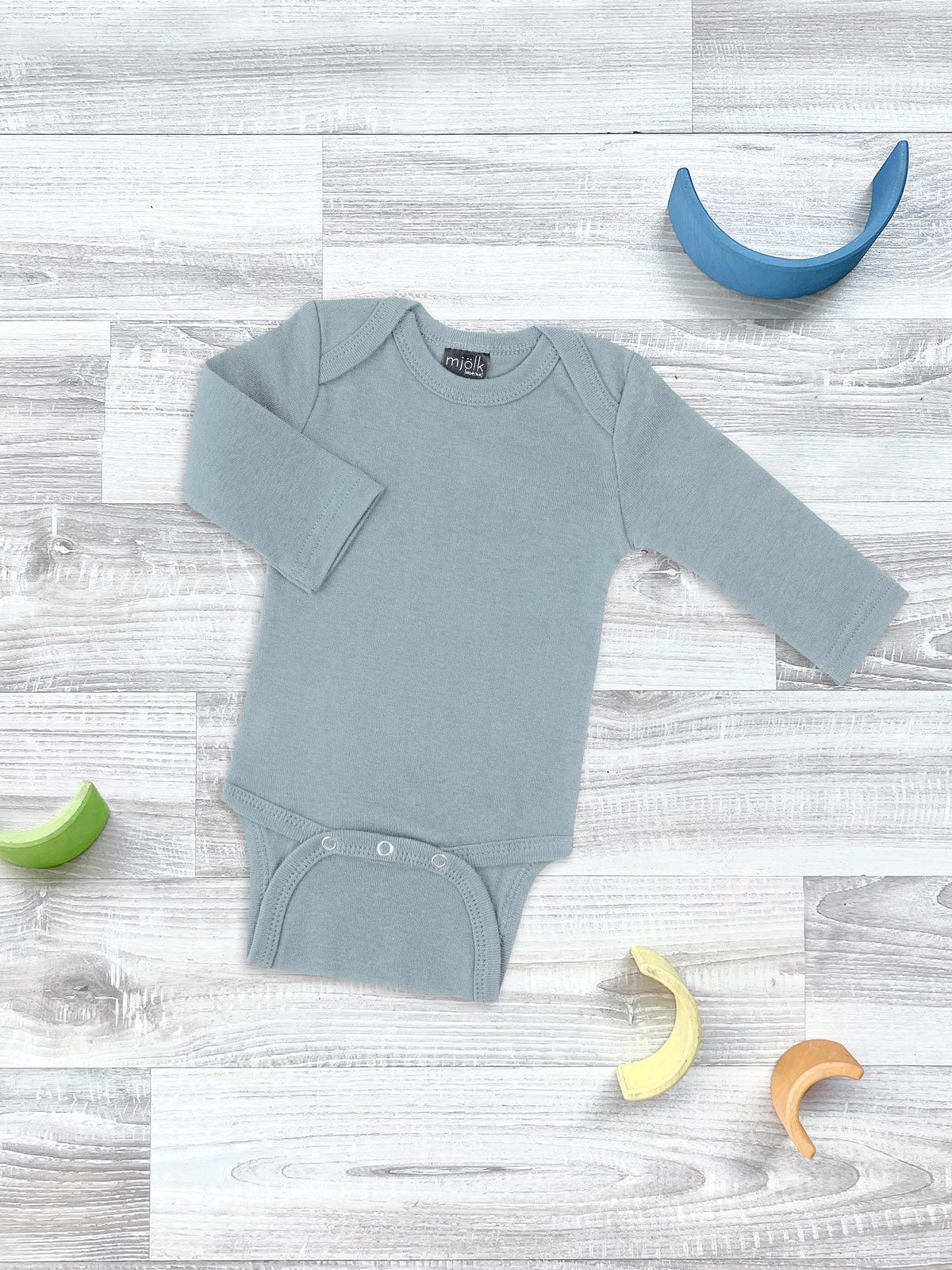 

Боди детское Mjolk 2212, др, Baby Blue, 56, Голубой, 2212др
