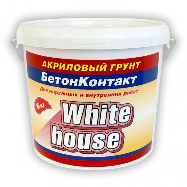 

Грунт White House Бетонконтакт акриловый 6 кг, Розовый, Бетонконтакт