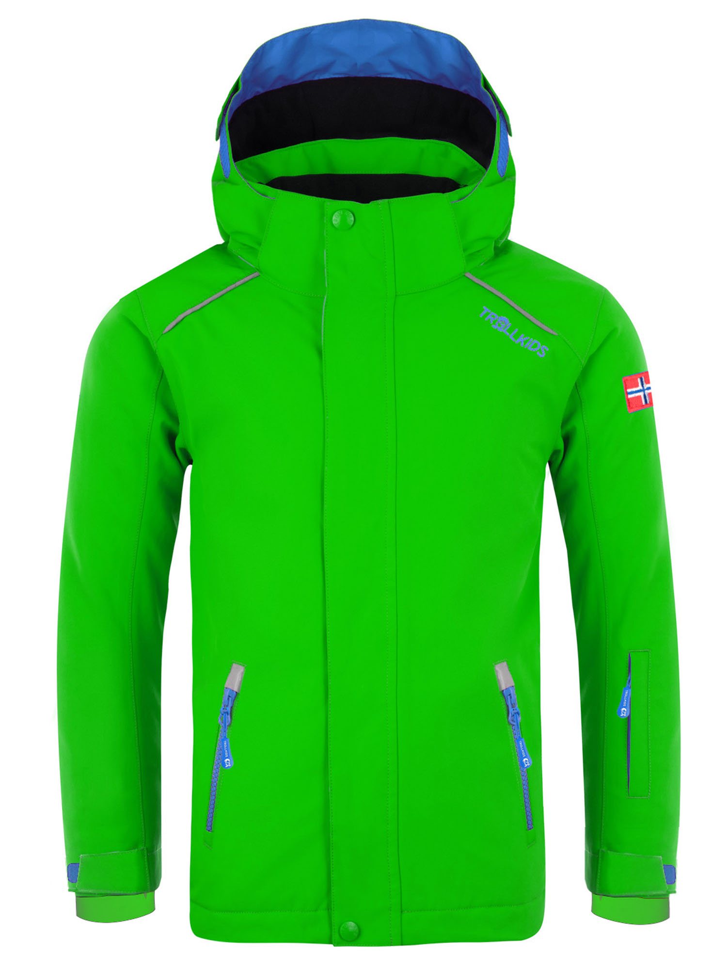 Куртка Горнолыжная Детская Trollkids Holmenkollen Snow Pro Bright Green (Рост:110) куртка горнолыжная детская trollkids holmenkollen snow pro bright green рост 116