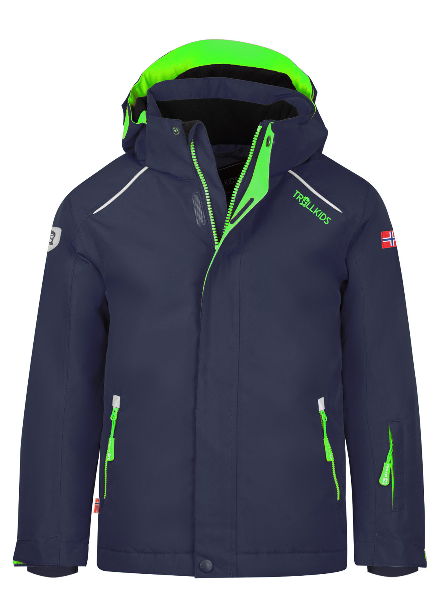 Куртка Горнолыжная Детская Trollkids Holmenkollen Snow Pro Navy/Green (Рост:110)