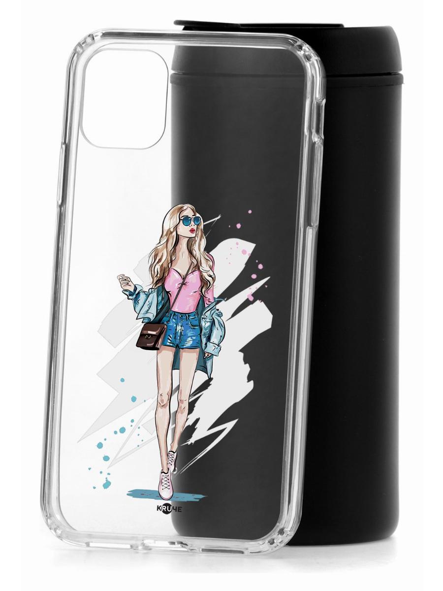 фото Чехол для iphone 11 kruche print fashion girl кruче