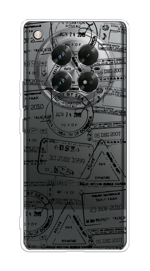 

Чехол на Infinix Zero 40 5G "Visa stamps 2", Белый;черный;серый, 3106650-1