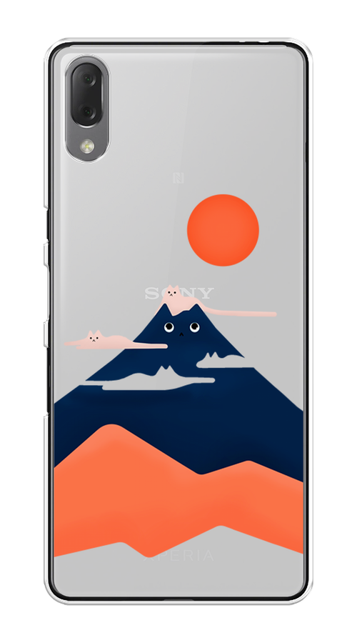 

Чехол на Sony Xperia L3 "Кот-гора", Черный;оранжевый, 54450-4