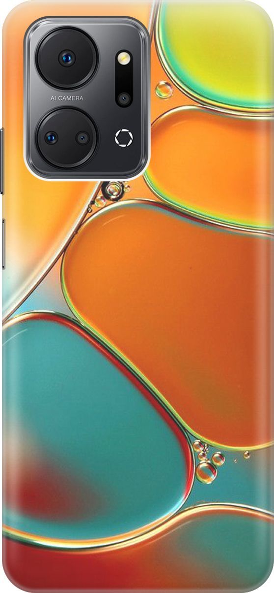 

Силиконовый чехол на Honor X7a с принтом "Разноцветные пузырьки", Голубой;оранжевый, 159380