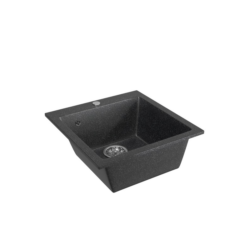 

Мойка для кухни Mixline 42х49,5 квадрат, иск.камень, черная ML-GM14 (308), Черный, ML-GM14