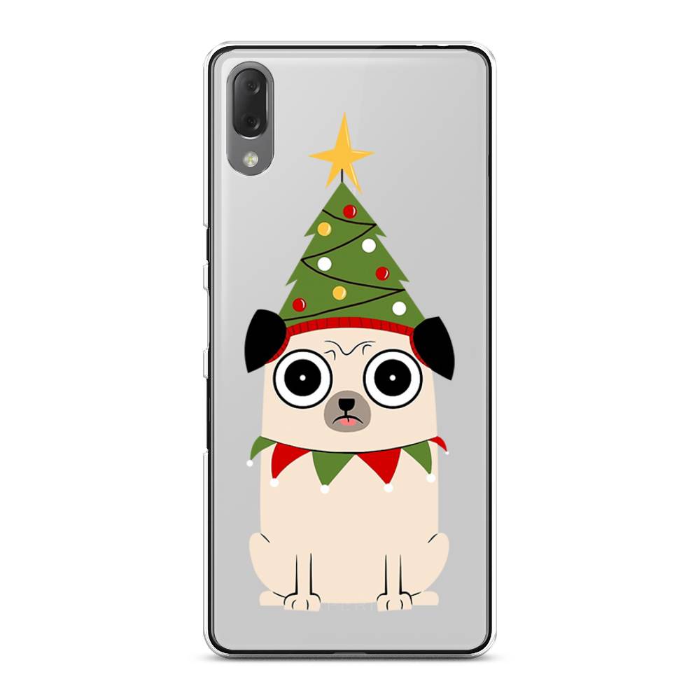 

Чехол на Sony Xperia L3 "Собачка с ёлочкой", Бежевый;красный;зеленый, 54450-1