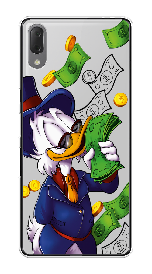 

Чехол на Sony Xperia L3 "Scrooge McDuck with Money", Синий;зеленый;белый, 54450-6