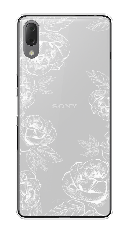 

Чехол на Sony Xperia L3 "Розы графика", Черный;серый, 54450-2