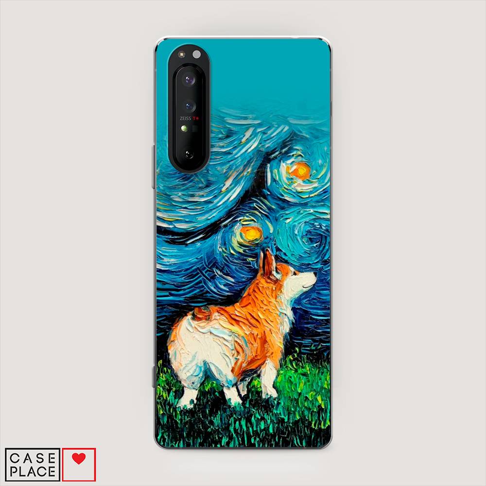 

Чехол на Sony Xperia 1 II "Корги звёздная ночь", Коричневый;белый;зеленый, 54550-1