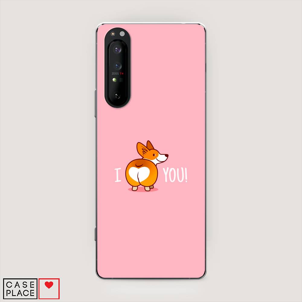 

Чехол на Sony Xperia 1 II "Корги I love you", Розовый;коричневый;белый, 54550-1