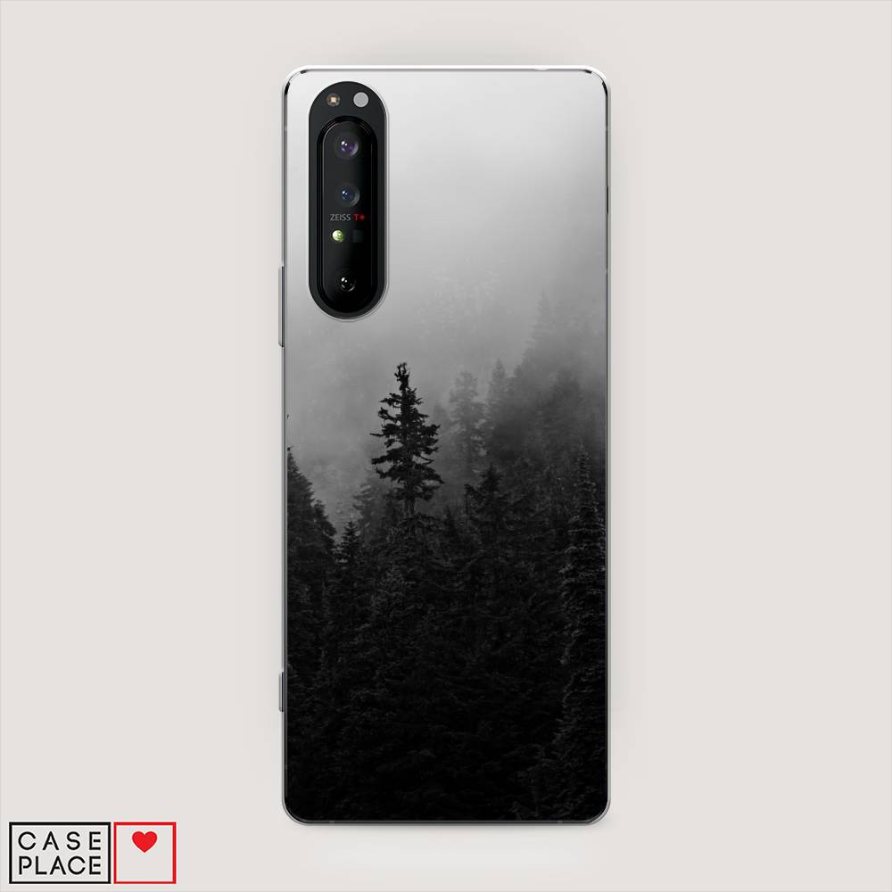 

Чехол на Sony Xperia 1 II "Туманный лес", Серый;черный, 54550-2