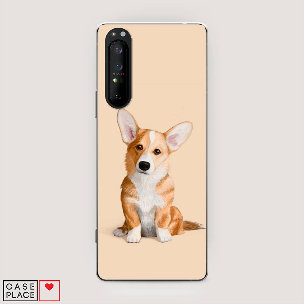 

Чехол на Sony Xperia 1 II "Грустный Корги", Коричневый;бежевый, 54550-1