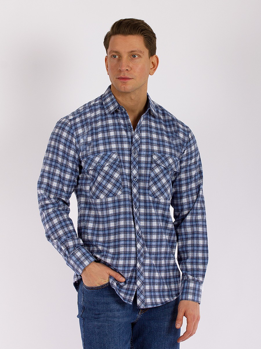Рубашка мужская PALMARY LEADING GD57000704 синяя XL